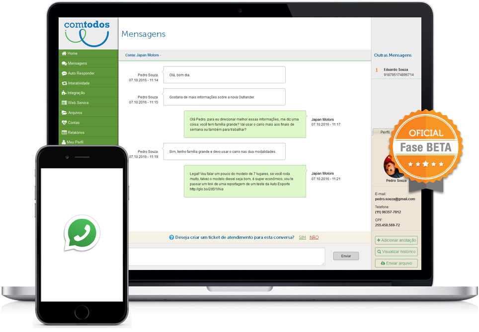 SMBOT - Sistema de Atendimento Multicanal